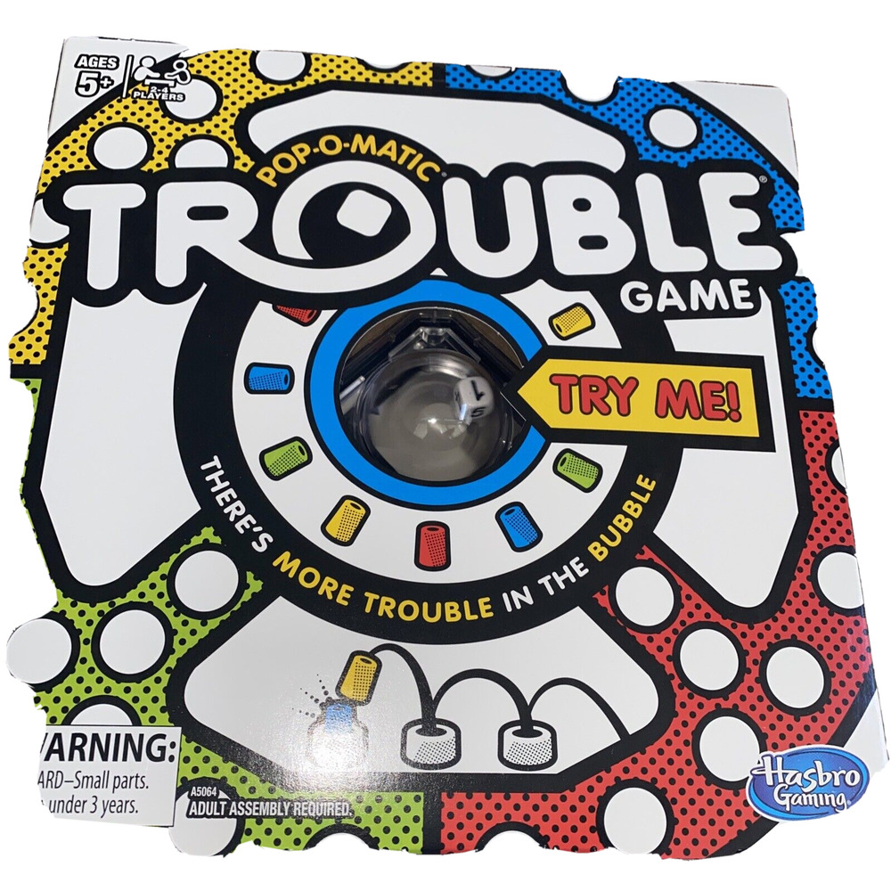 Trouble Board Game for Kids Ages 5 and Up 2-4 Players Hasbro BRAND NEW - Picture 1 of 2
